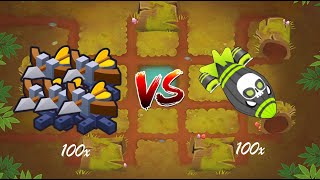 100x Geraldo Shooty Turrets vs 100 ZOMG’s BTD6