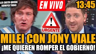 🔴URGENTE MILEI EN VIVO CON JONY VIALE ¡ROMPE EL SILENCIO! | FRAN FIJAP