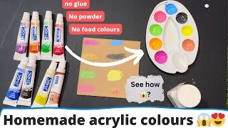 Homemade Acrylic Paint Colour |How To Make Acrylic Colour At Home| color blend craft