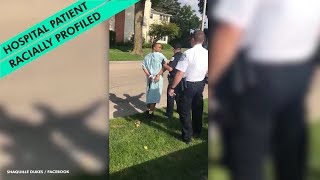 A hospital patient arrested walking with an IV drip