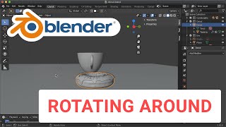 How to rotate around an object in Blender