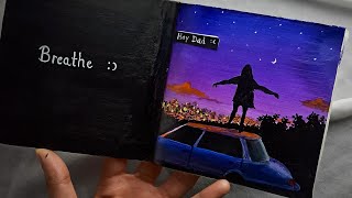 Journal with me?? First time EVER |  Acrylic painting on mini diary | acrylic painting | aayushiiart