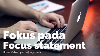 Focus statement tugas akhir