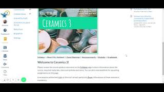 How to Attend Zoom Meetings on Canvas (Ceramics 3)