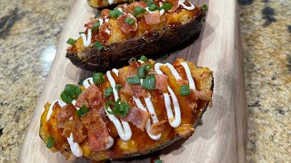 BBQ Chicken Loaded Baked Potatoes!