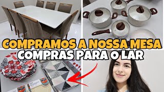 COMPRAMOS UMA MESA DE 8 LUGARES ENORME + COMPRAS NA SHOPEE, AS PANELAS DERAM ERRADO, CONJUNTO BRINOX