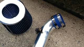 Chevy Aveo 2005 air cooler intake and filter installed