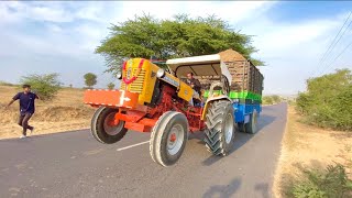 New Hindustan 60 tractor carrying 150 quintal weight climbed the hill with great difficulty