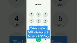 Telenor 8GB whatapp bilkul free 🎁💯💫#viral#shorts