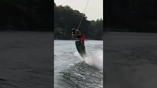 Wakeboarding HUGE CRASH!! #shorts #wake #wakeboarding #boat #fail #crash #fall #scarecrow #flip