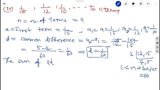 #CBSE class X-ARTHEMATIC PROGRESSION-5.3-1,2 PROBLEMS ON SUM OF n TERM OF GIVEN A.P.-CLASS1