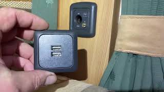 Fitting twin CLine USB socket to Motorhome