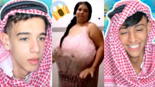 عندها محلبة 😱😱/ فيديو للضحك و أنا و يوسف بلباس سعودي