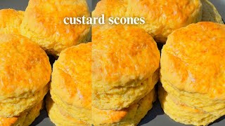 Vanilla Custard Scones Recipe | Easy Fluffy Scones Recipe | How to make Delicious Custard Scones