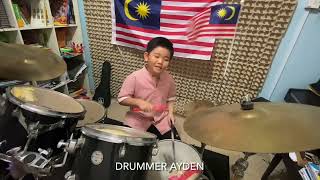 Bingyen 龍龍新年(drum cover) Ayden Yeow