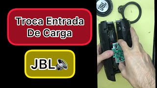 Trocando entrada de carga JBL