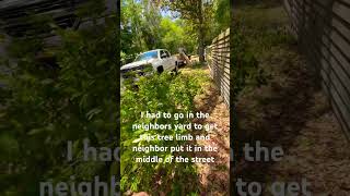 The neighbor was crazy #diy #fencebuild #fence #construction #ford #chevrolet #dailyvlog #fff #uf