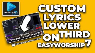 Custom Lower Thirds LYRICS On Easyworship 7 | Link Easyworship To vMix & OBS