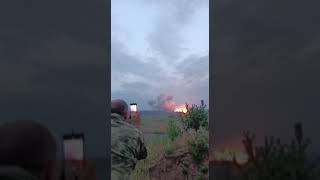 Russian aviation bombs Ukrainian front line positions.