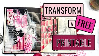 Enhancing Digital Downloads: Transforming a Freebie into Stunning Artwork for Your Journal