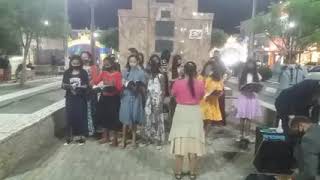 EVANGELISMO NA PRAÇA CRISTO REI E ENTREGA DE FOLHETOS NO PARQUE .