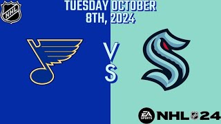 NHL | Blues Vs Kraken - October 8, 2024 (NHL 24)