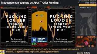 Trading en Directo  Futuros  CME - Nasdaq  y SP500 -  Con Apex Trading Funding