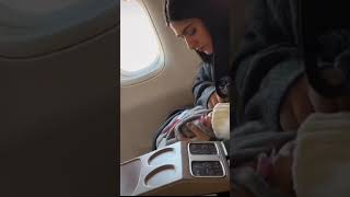 Sarah and Alyana napping in flight #shorts #youtubeshorts