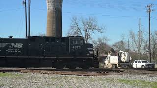 Cordele GA  a Norfolk Southern oil train heading North to Macon, crossing the CSX line to Waycross