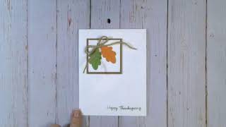 A card of thanks using the Leaf Fall embossing folder and Autumn Leaves dies  by Stampin'UP!