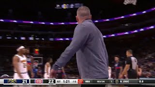 Michael Malone gets EJECTED after angry altercation with a ref! NBA 2023-2024 Season