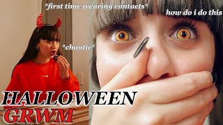 GRWM : halloween devil costume !!