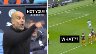 Pep Guardiola is angry after Erling Haaland didn't shoot penalty kick!! 😡