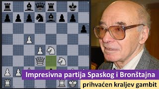 Impresivna partija Spaskog i Davida Bronštajna - prihvaćen kraljev gambit