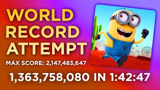 Minion Rush: World Record Attempt - 1,363,758,080 Score in 1:42:47