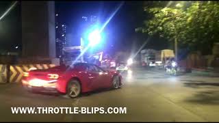 India's First Ferrari F8 Spider spotted on Mumbai roads | Throttle Blips | Video