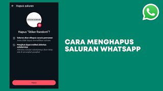 Cara Menghapus Saluran di Whatsapp