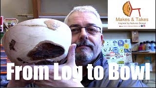 Rough Wood Turning the Blackthorn Bowl - From Log to Bowl