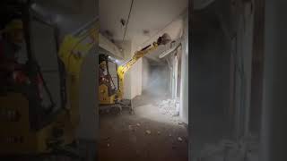 CAT 307 INDOOR DEMOLITION #shorts #caterpillar #demolition #indoor