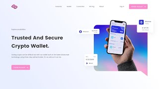 Crypto Wallet Website Design In Adobe Xd