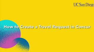 How to Create a Travel Request in Concur