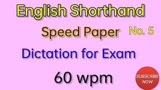 Shorthand Dictation 60 wpm in English // Shorthand Dictation // Stenography