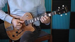 Fanner Guitar Works | Venetian Cut Jazzy Semi Hollow Baritone Electric Ukulele (Demo)