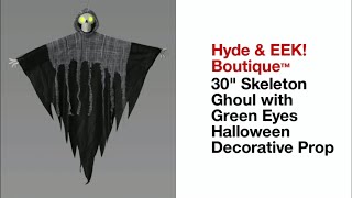 30" Skeleton Ghoul with Green Eyes Halloween Decorative Prop - Hyde & EEK! Boutique™