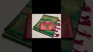 #kubera pattu# softy silk saree#with aari work blouse# new designs#9345503777#