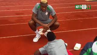 Osimhen's first moment with the Super Eagles after Galatasaray's move