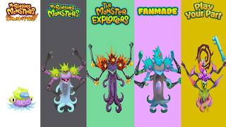 Dawn Of Fire, My Singing Monsters, Monster Exolorers, Fanmade, Play Your Part | Redesign Comparisons