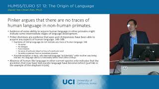 The Origin of Language - 19-4 - Steven Pinker 3 - Lecture