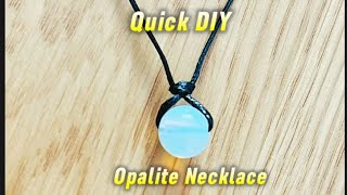 How to make simple and beautiful opalite bead necklace #tutorial #craft