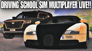 Escorting a Bugatti Veryon in Cadillac Escalade | Driving School Sim Multiplayer Live  !!!! | Live-5